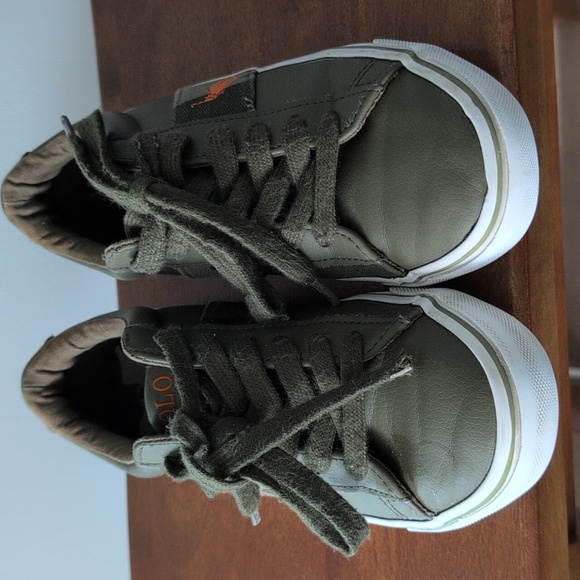 Polo by Ralph Lauren Kids Boys Olive Sneakers Size 2 - Picture 8 of 11